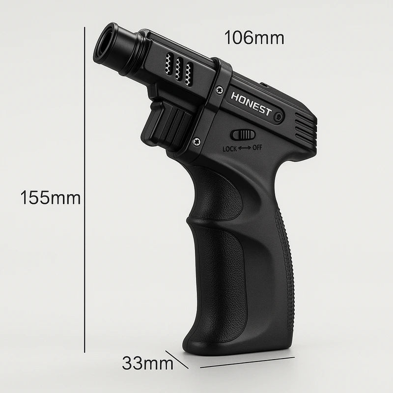 Isqueiro maçarico portátil em metal ideal para culinária e acampamento