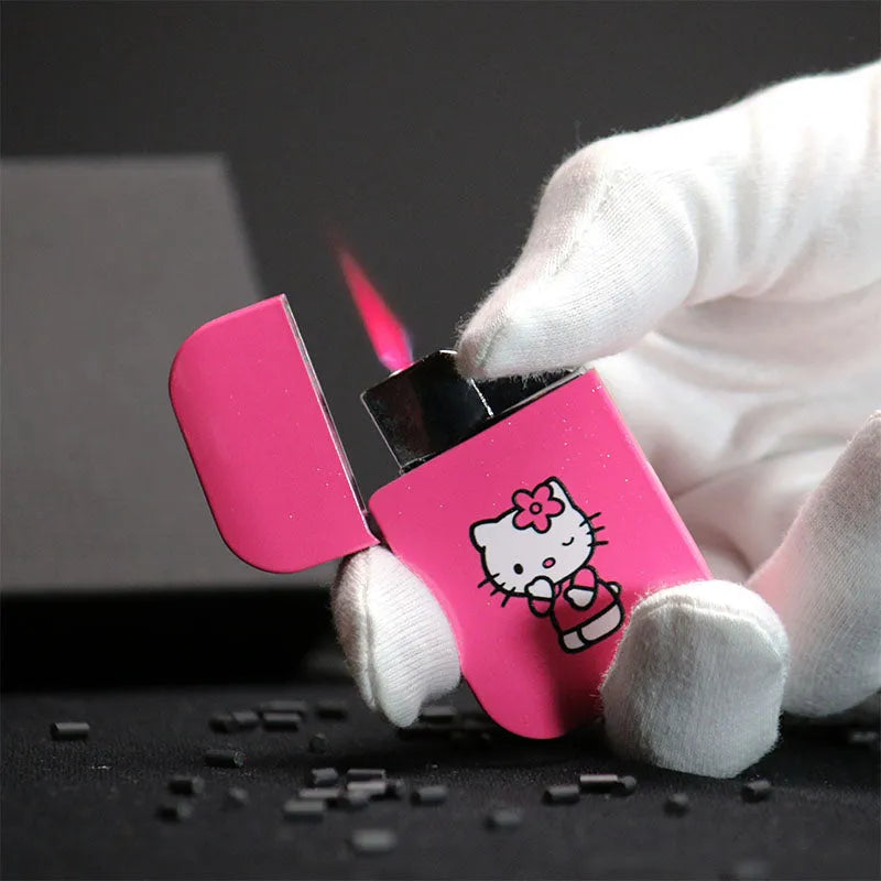 Personalized Hello Kitty lighter with pink flame